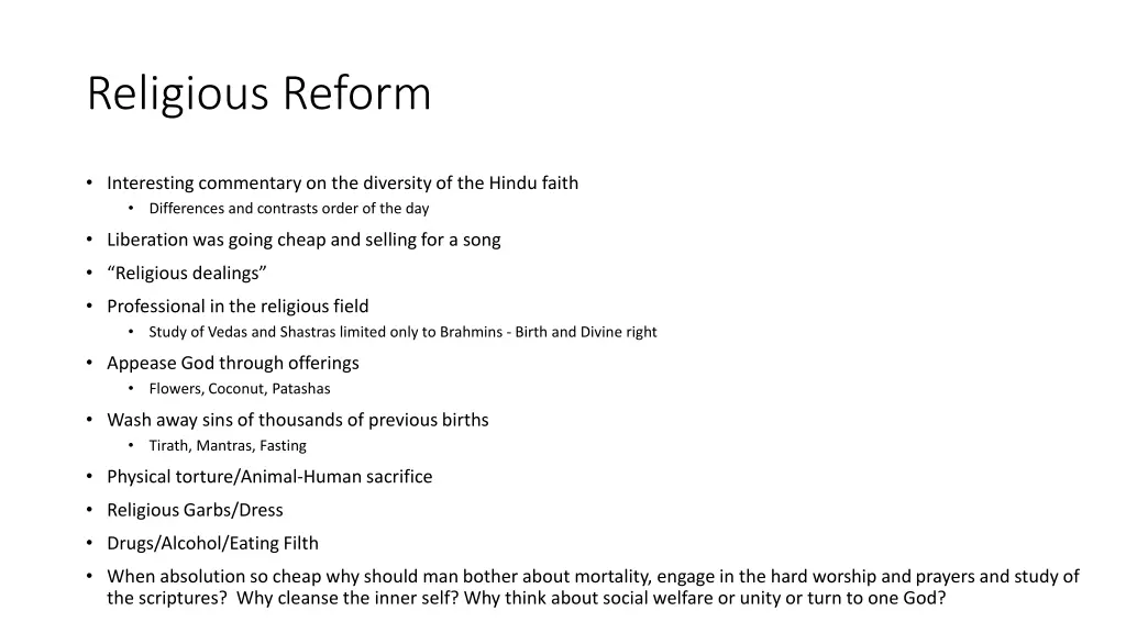 religious reform