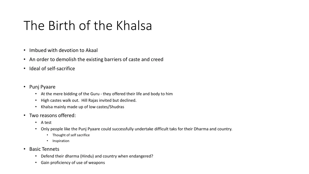 the birth of the khalsa