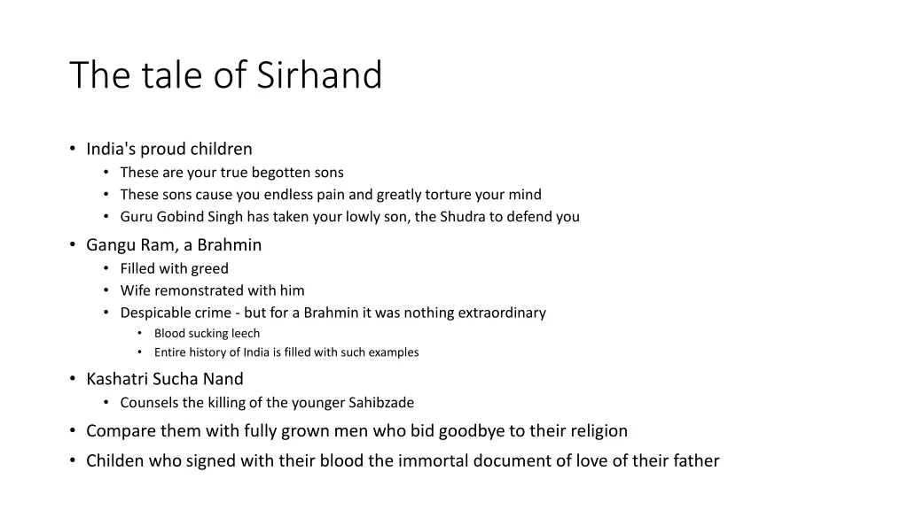 the tale of sirhand