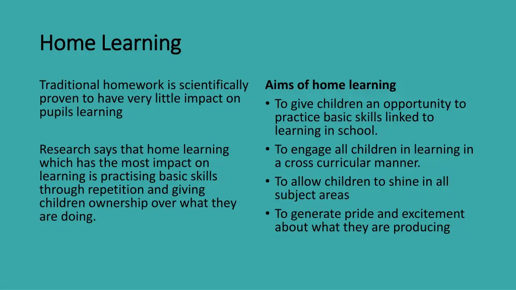 home learning home learning