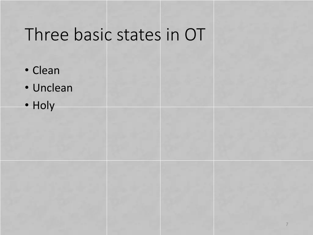 three basic states in ot