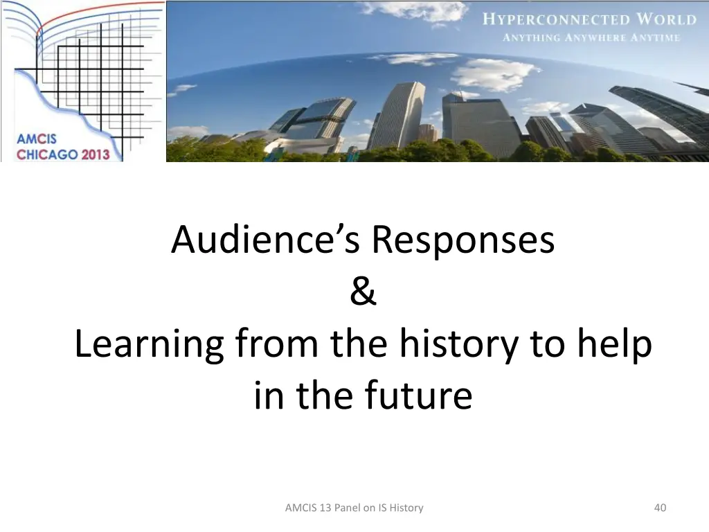 audience s responses learning from the history