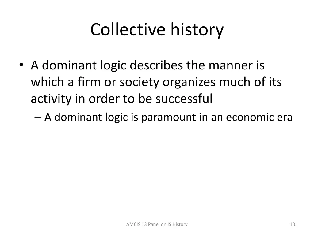 collective history 1