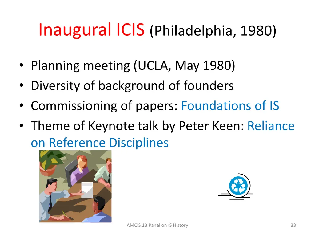 inaugural icis philadelphia 1980