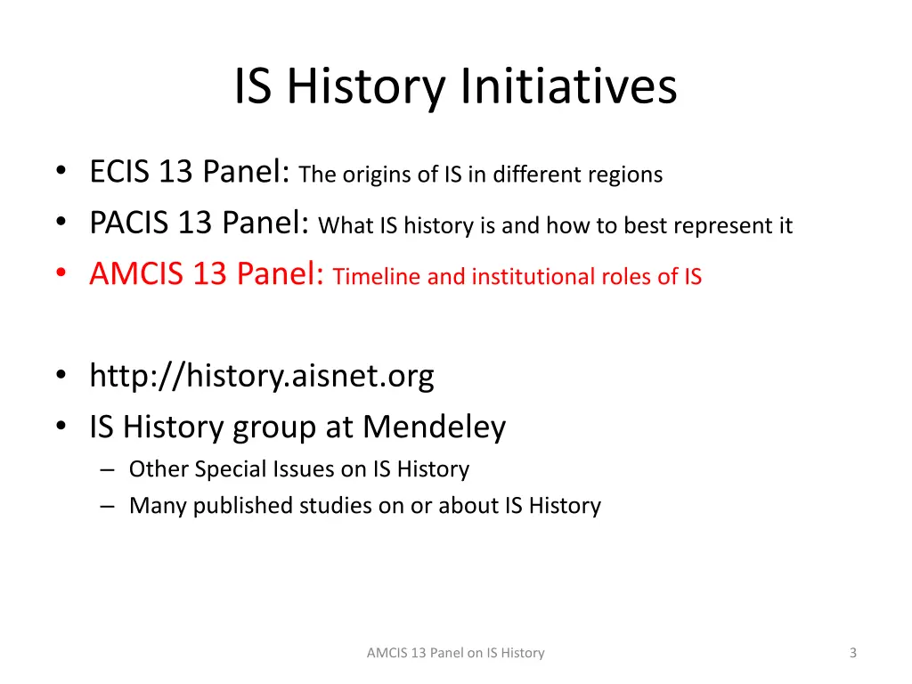 is history initiatives