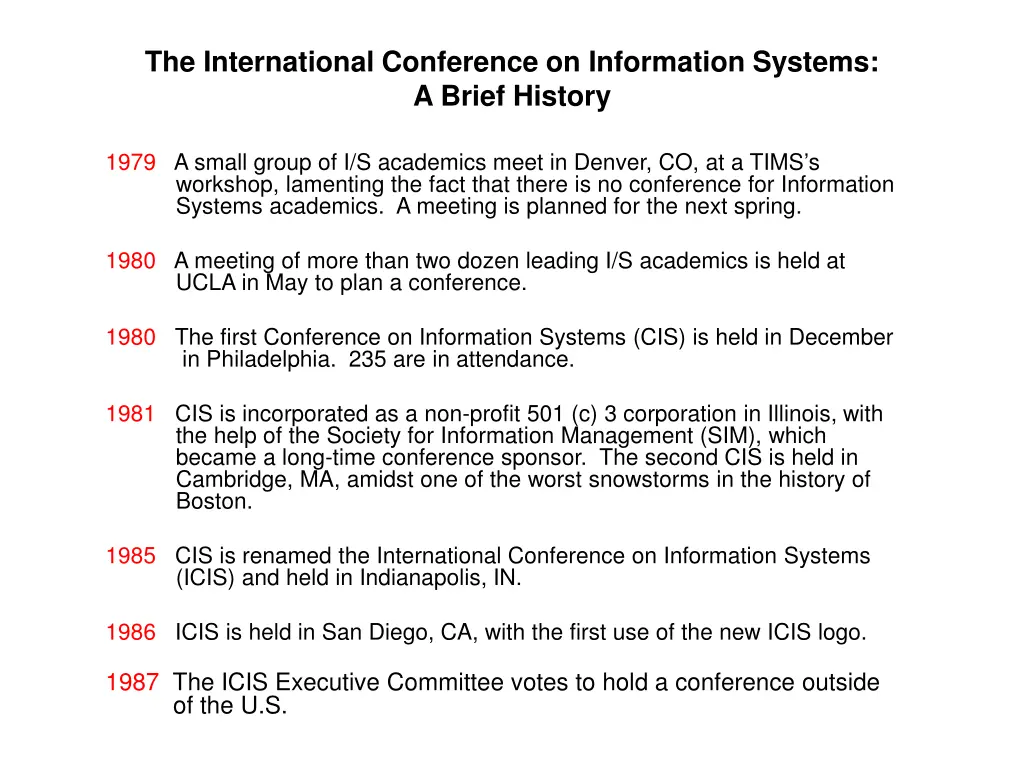 the international conference on information