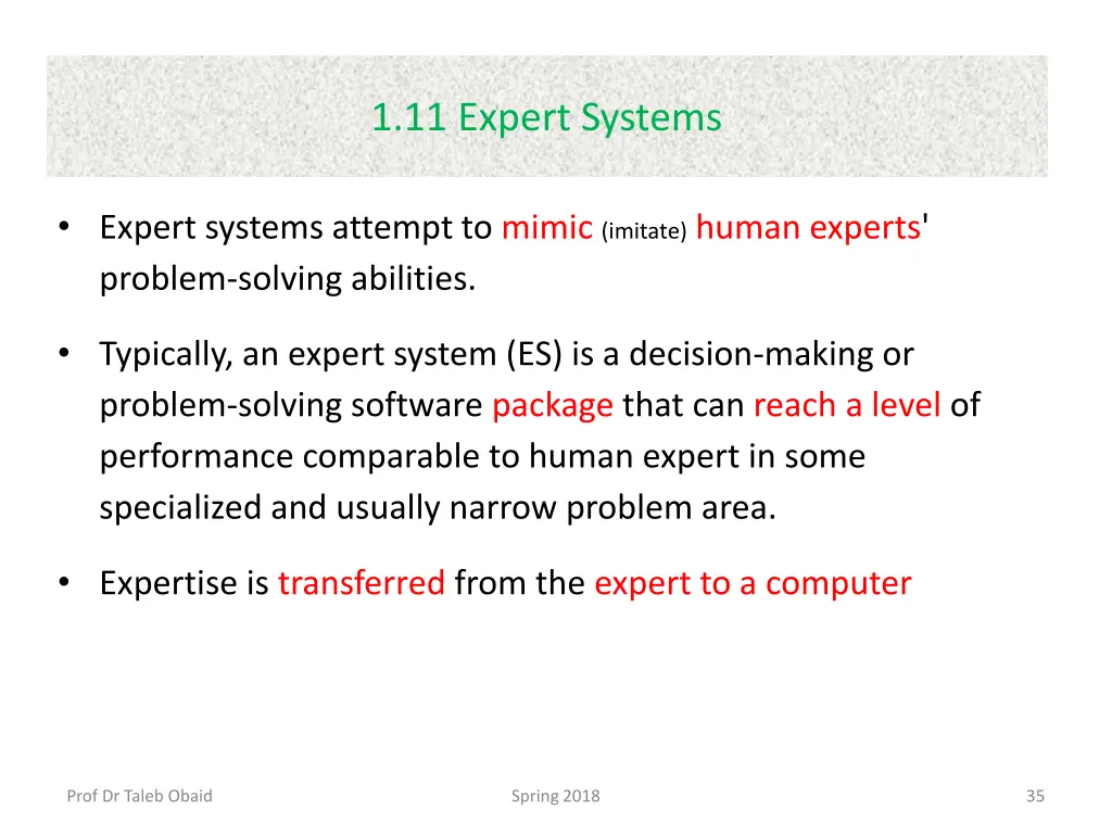 1 11 expert systems 1