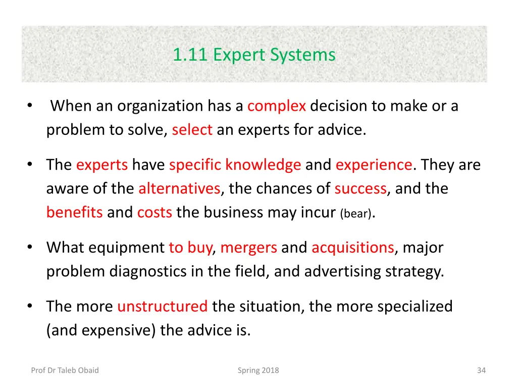 1 11 expert systems