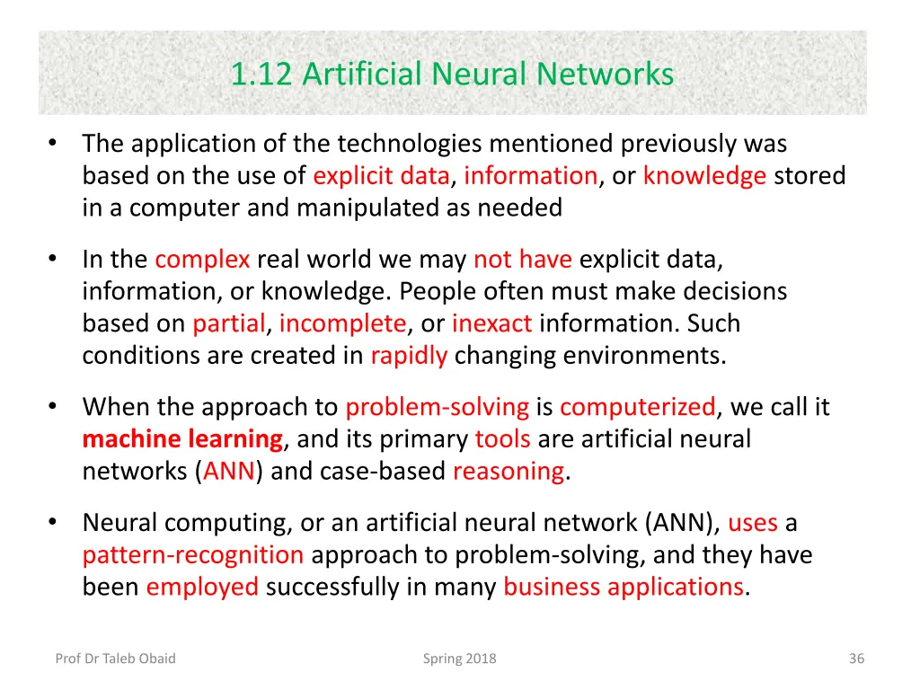 1 12 artificial neural networks