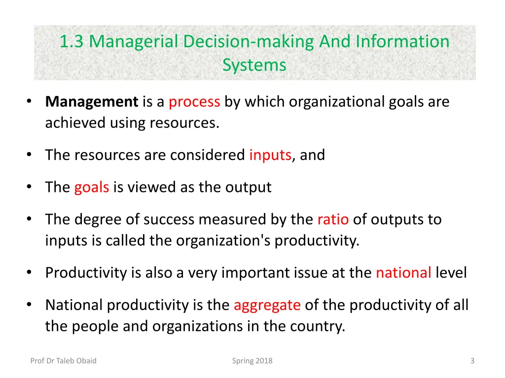 1 3 managerial decision making and information