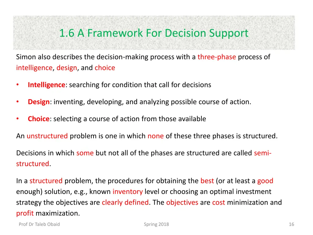 1 6 a framework for decision support 2