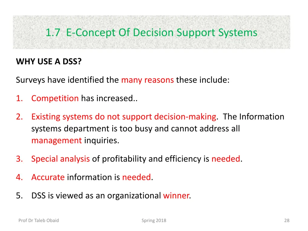 1 7 e concept of decision support systems 2