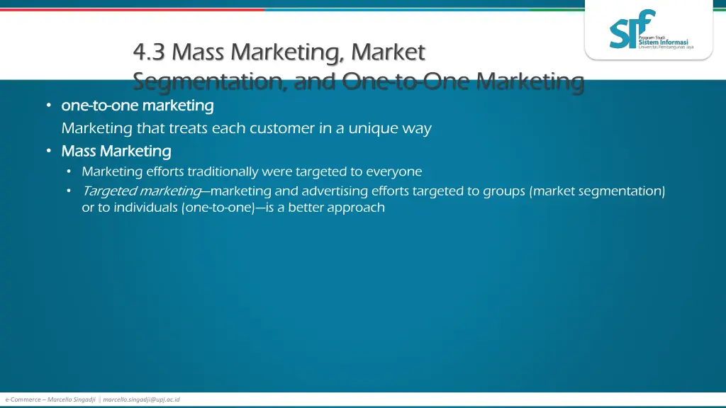 4 3 mass marketing market segmentation