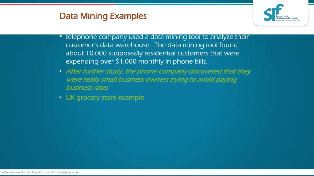 data mining examples