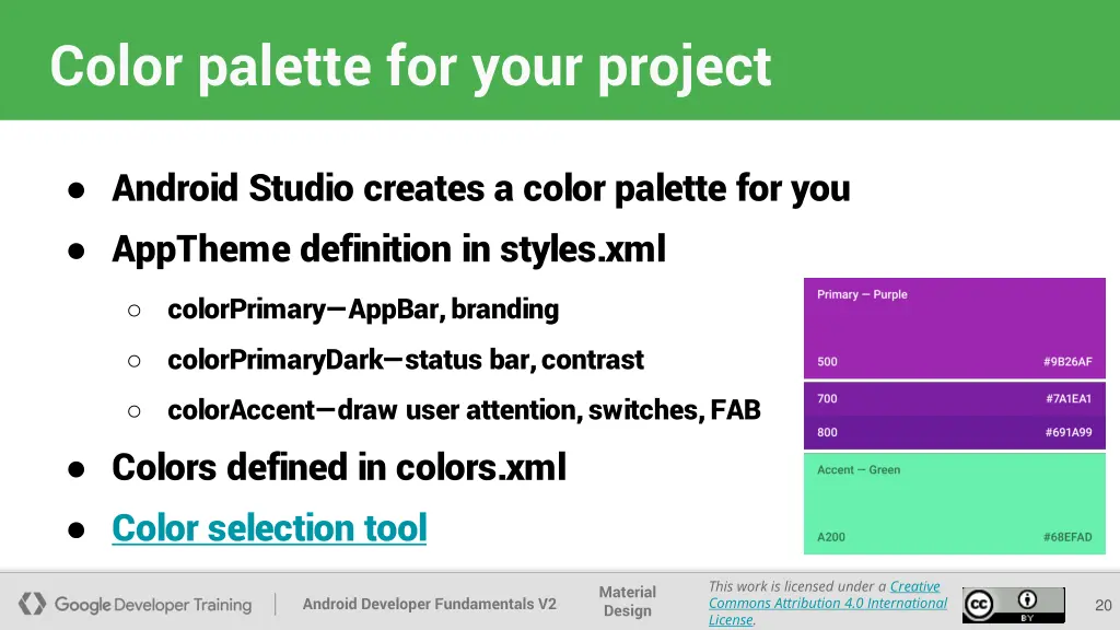 color palette for your project