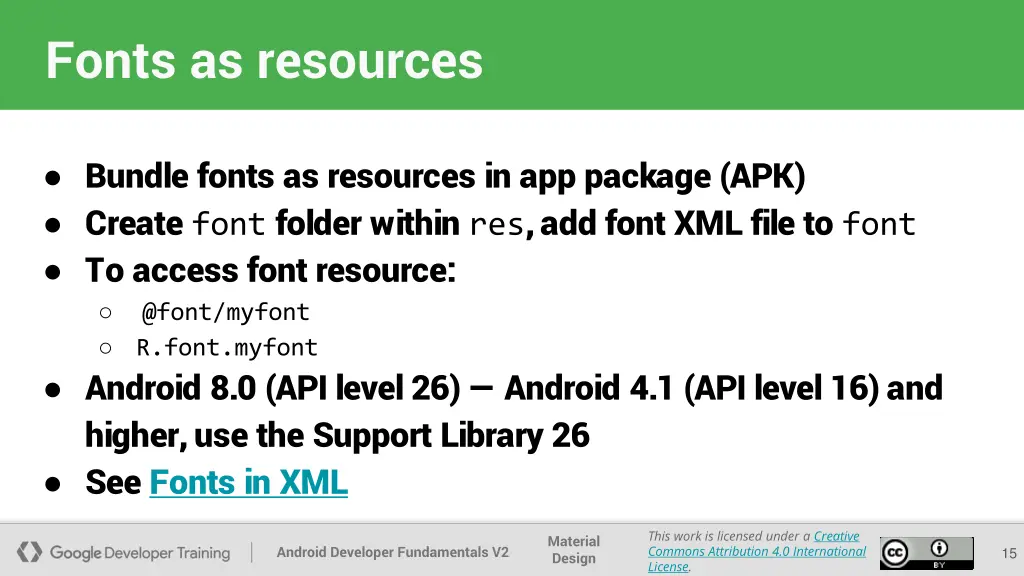 fonts as resources