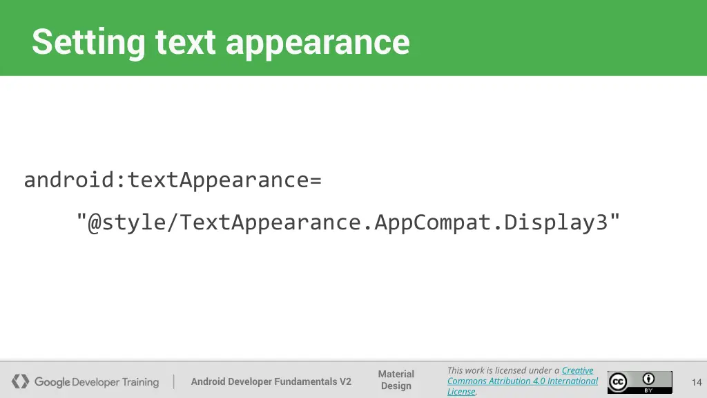 setting text appearance