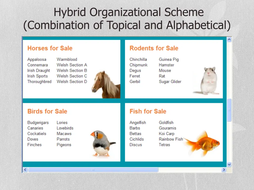 hybrid organizational scheme combination