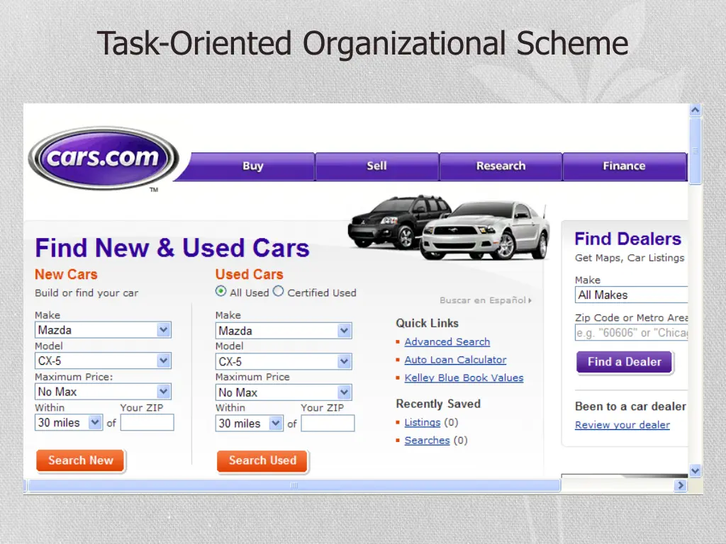 task oriented organizational scheme