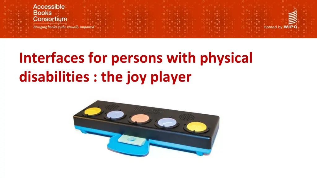 interfaces for persons with physical disabilities