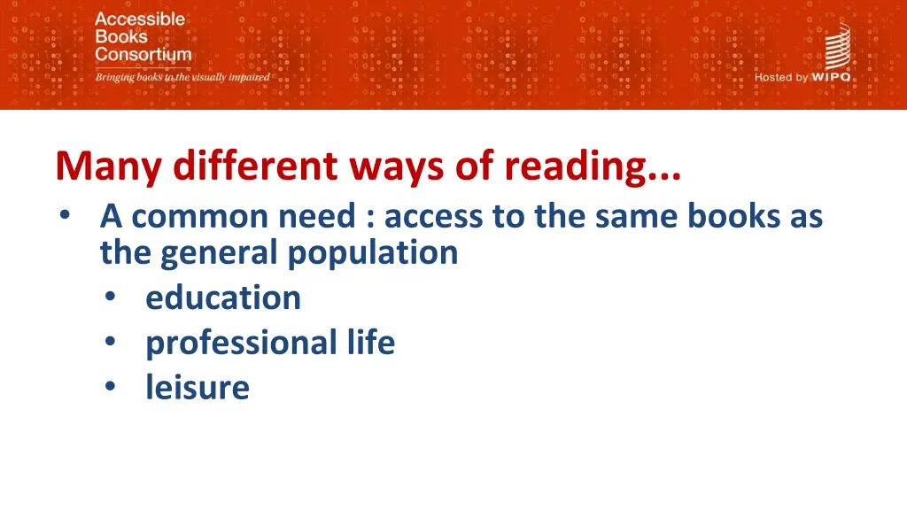 many different ways of reading a common need