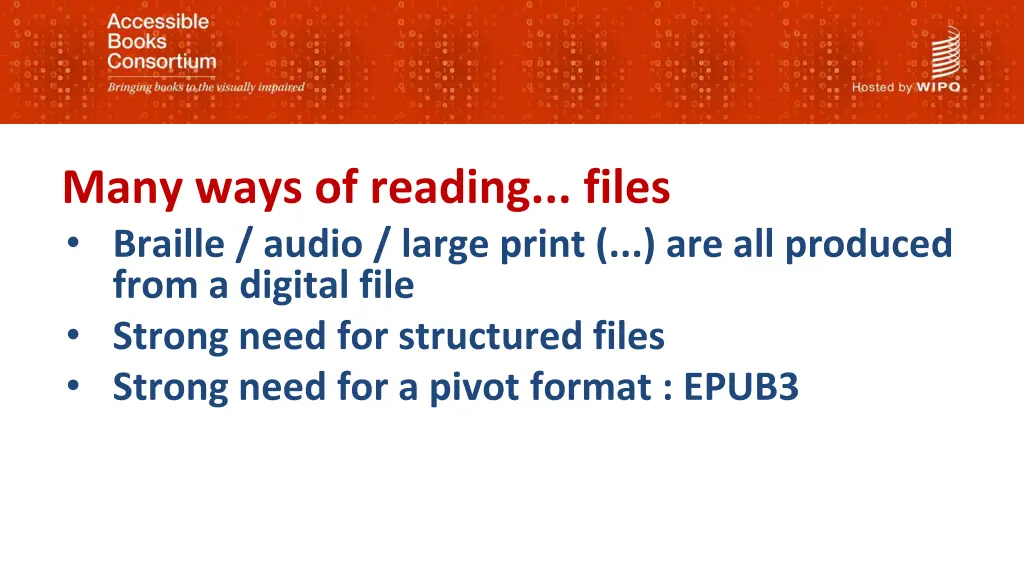 many ways of reading files braille audio large