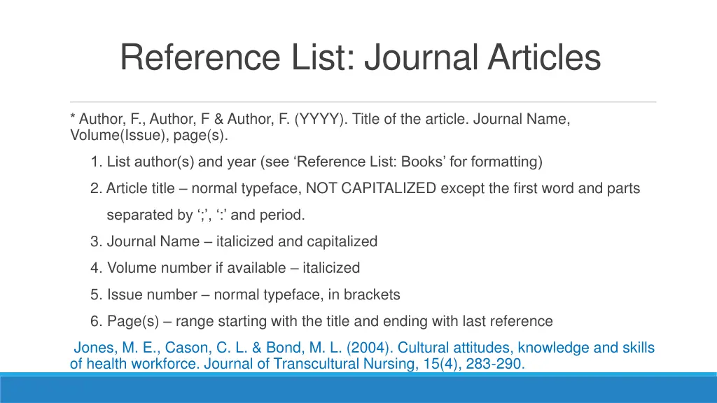 reference list journal articles