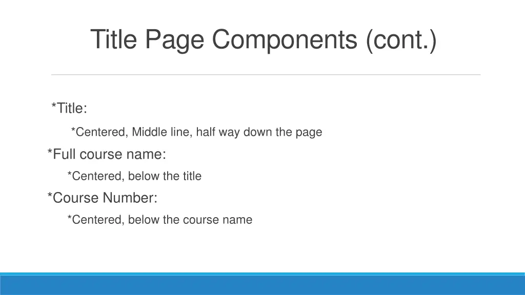 title page components cont