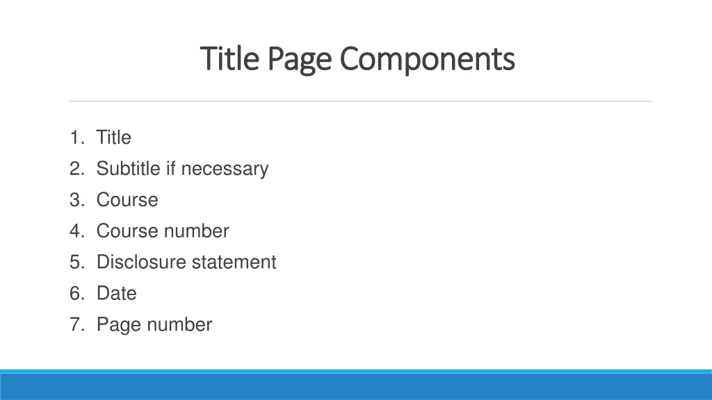 title page components title page components