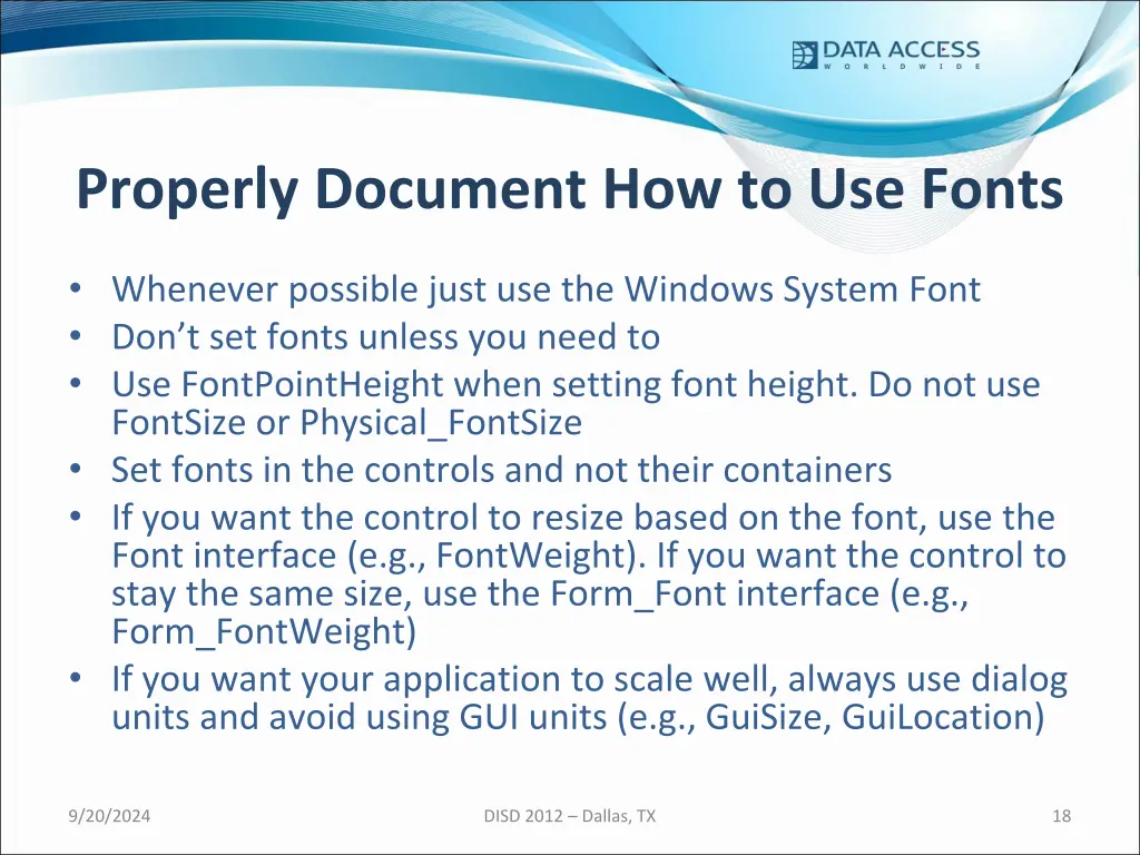 properly document how to use fonts