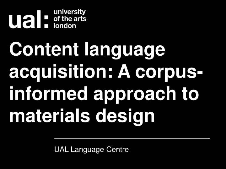 content language acquisition a corpus informed