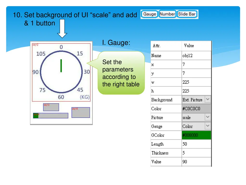 10 set background of ui scale and add 1 button