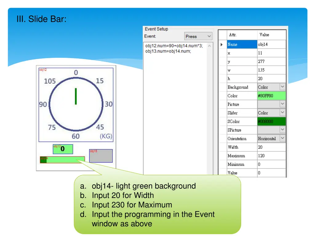 iii slide bar