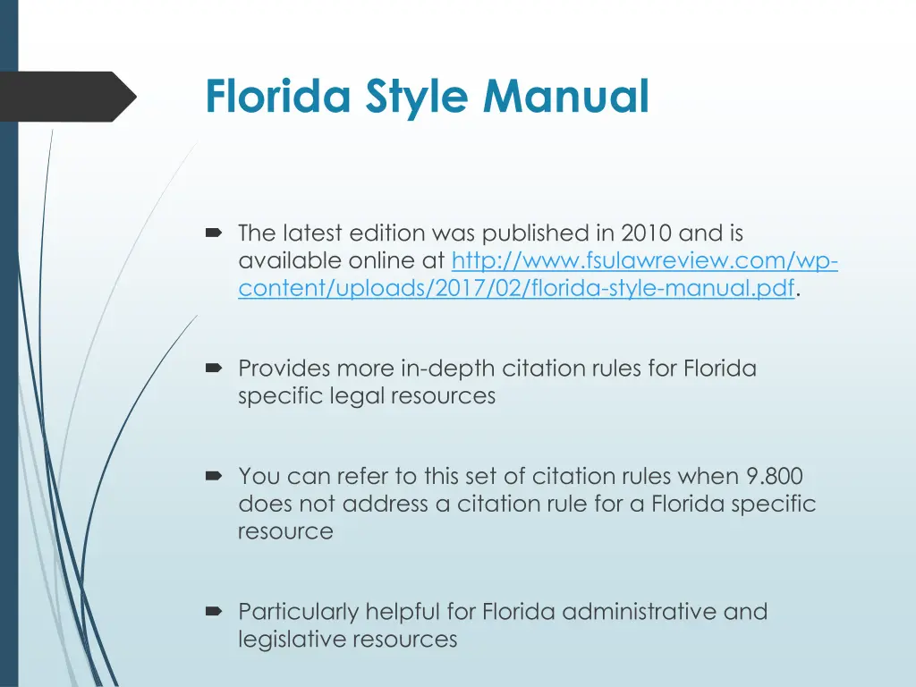 florida style manual