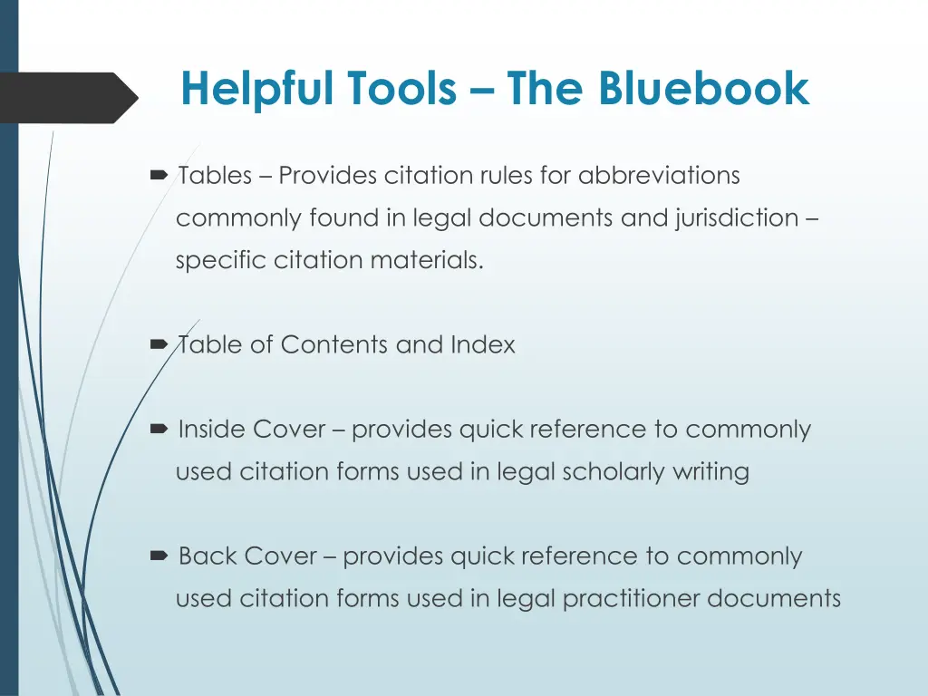 helpful tools the bluebook 1