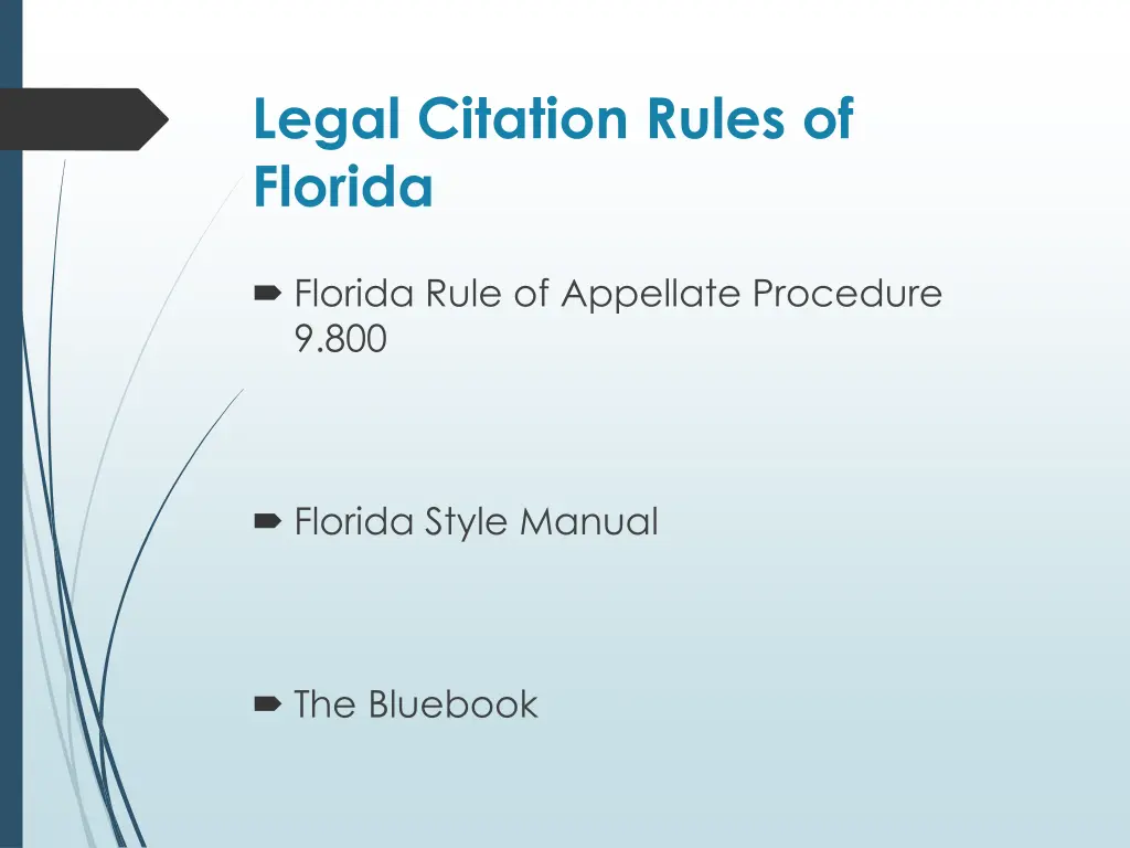 legal citation rules of florida