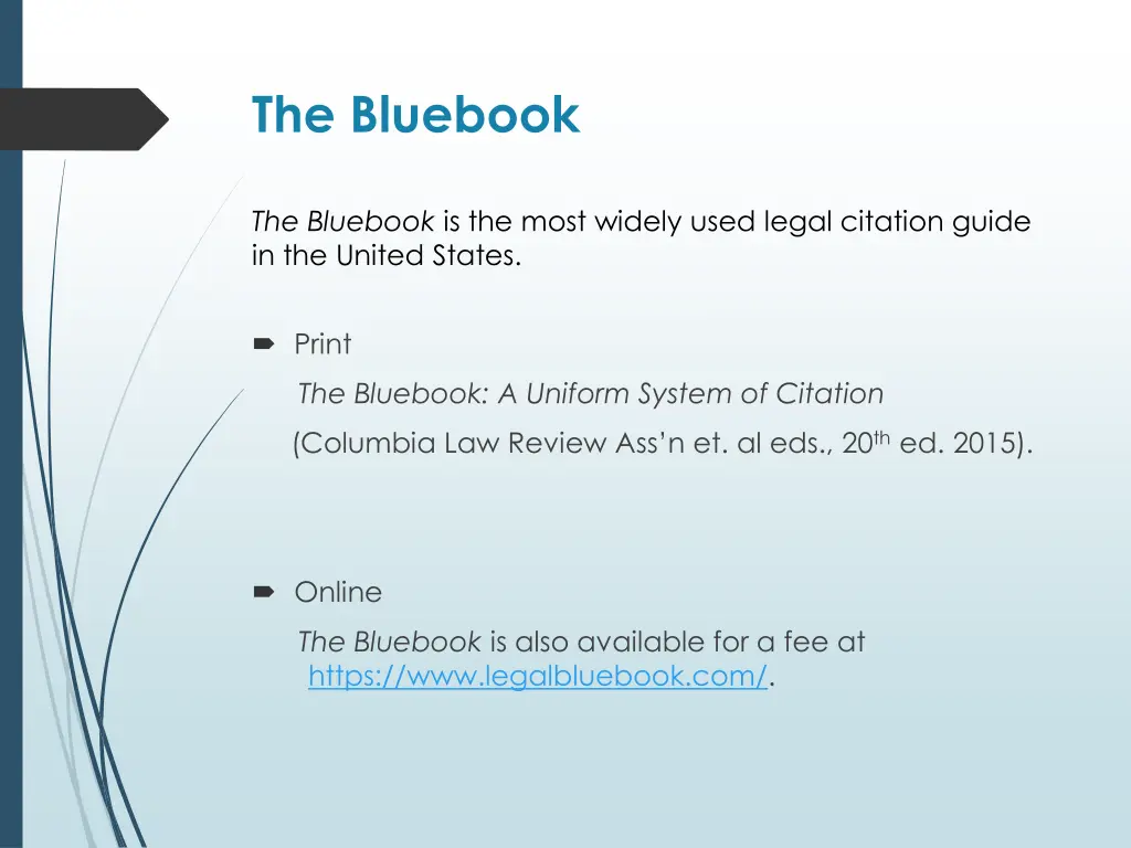 the bluebook