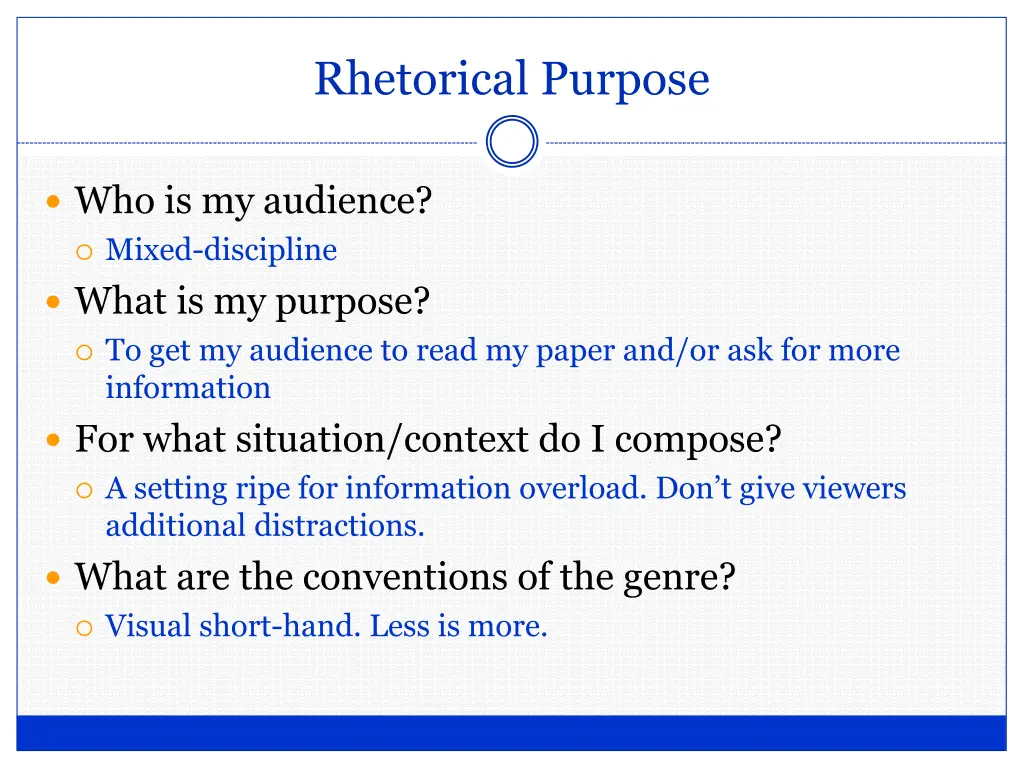 rhetorical purpose