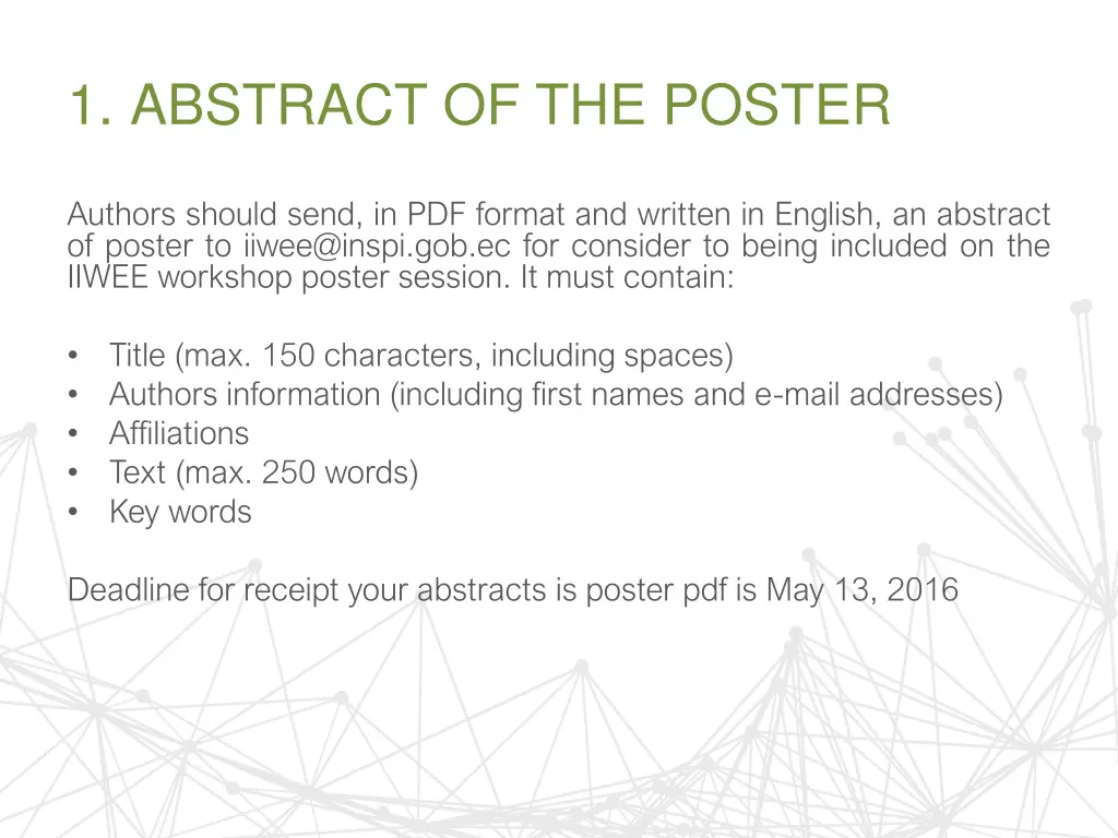 1 abstract of the poster