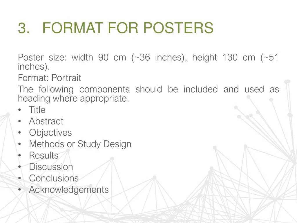 3 format for posters