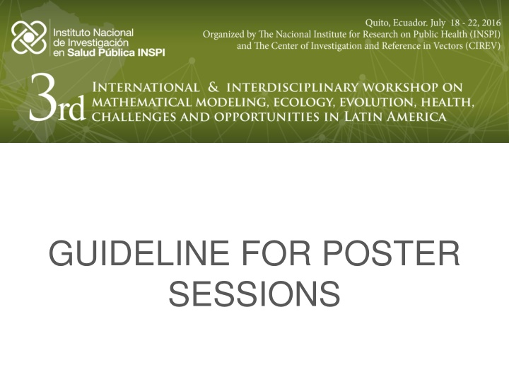 guideline for poster sessions