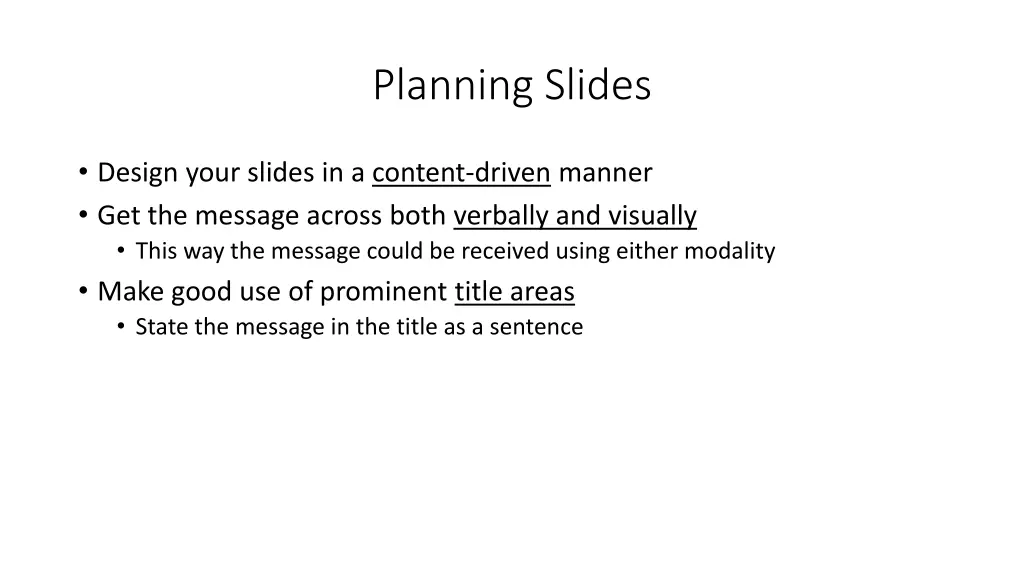 planning slides