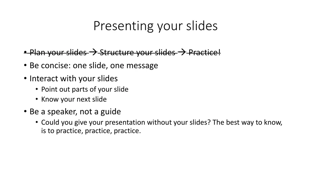 presenting your slides