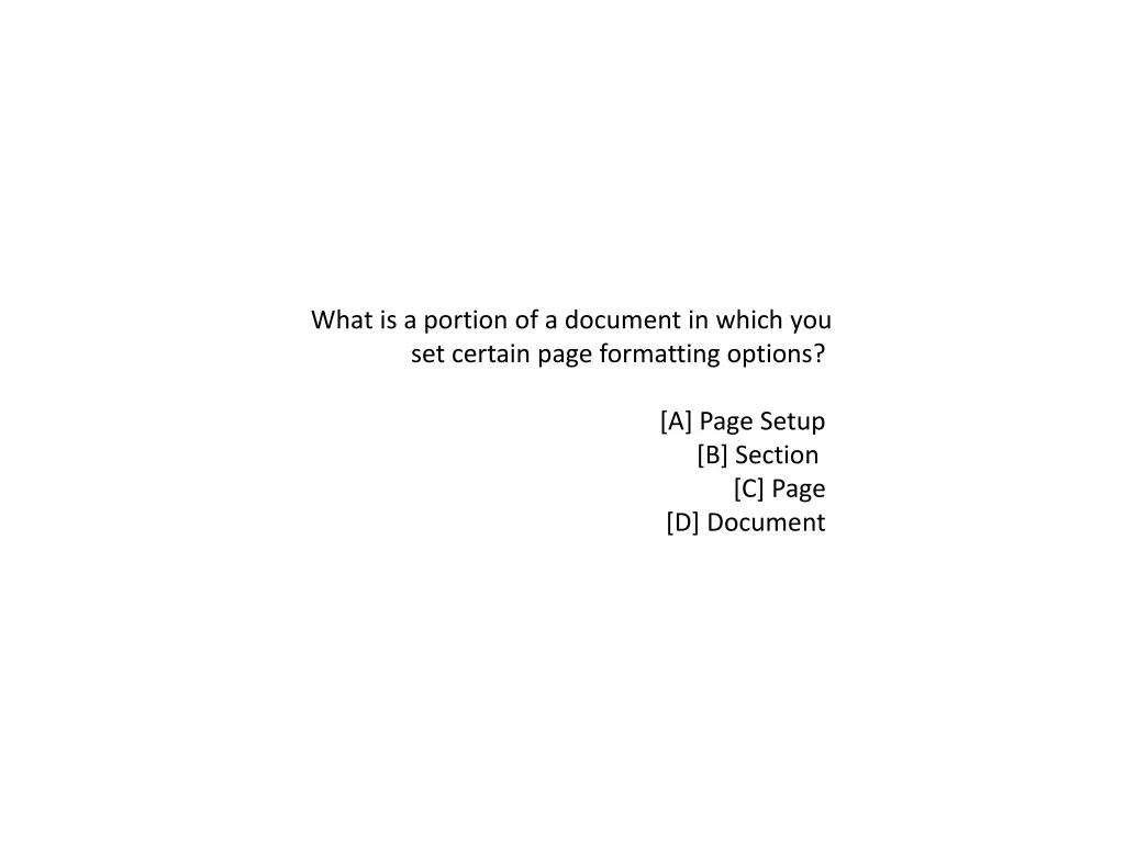 what is a portion of a document in which