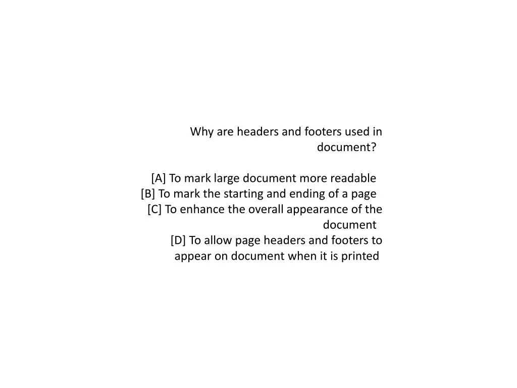 why are headers and footers used in