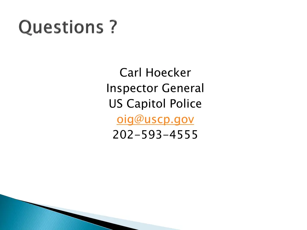 carl hoecker inspector general us capitol police