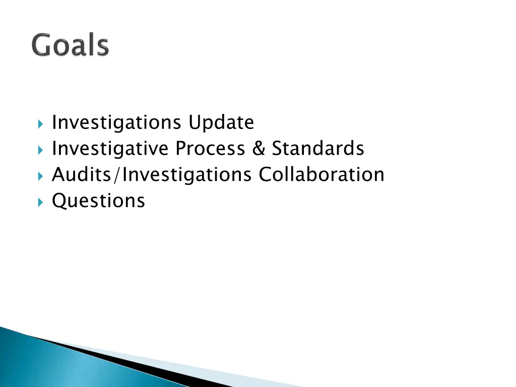 investigations update investigative process