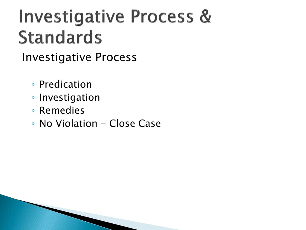 investigative process