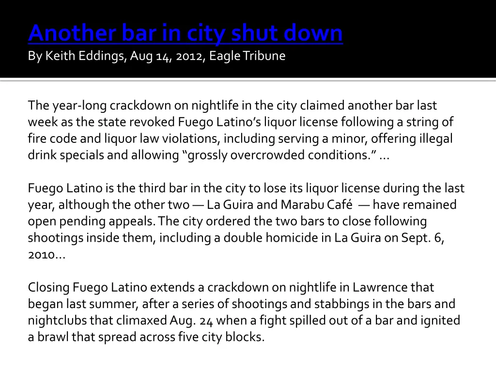 another bar in city shut down by keith eddings