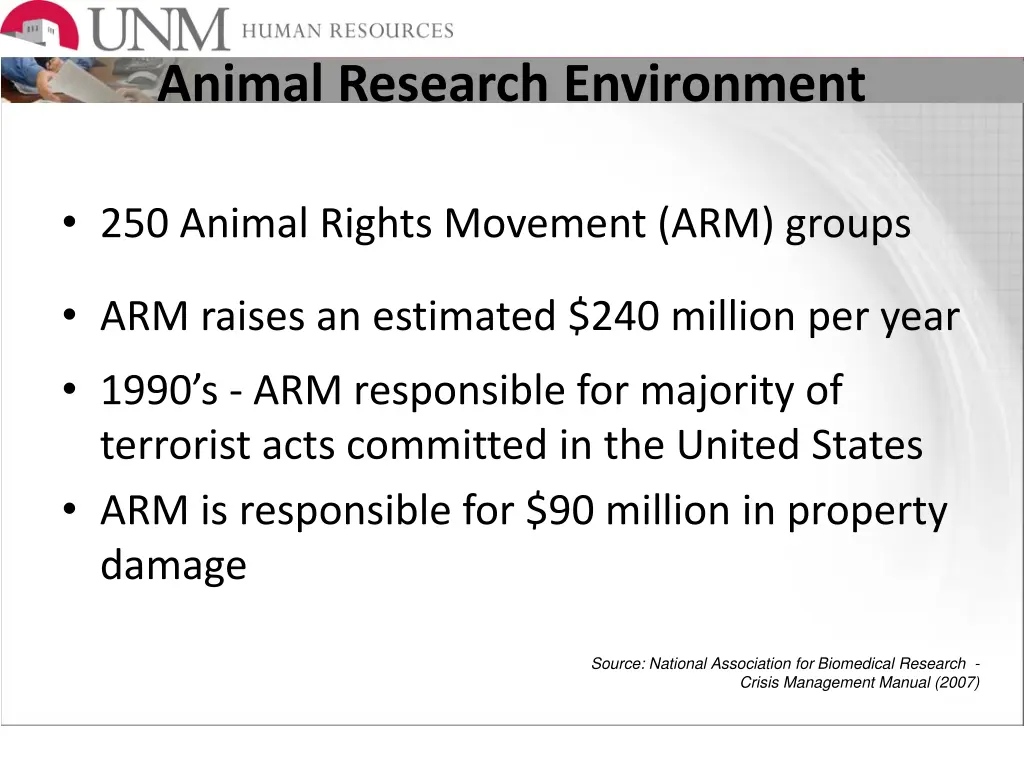 animal research environment